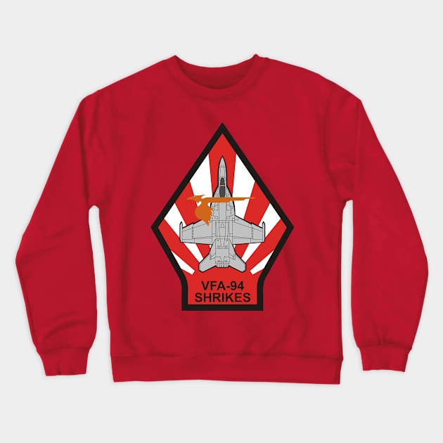 VFA-94 Mighty Shrikes - F/A-18 Crewneck Sweatshirt by MBK